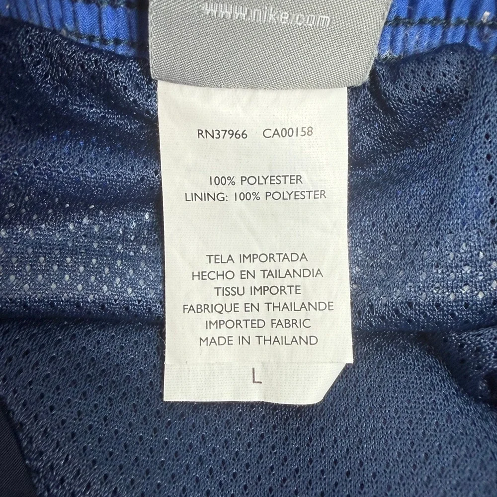 Nike Swim Shorts Mens L Navy Blue Colorblock Mesh Lined Board‎ Trunks T8SS7222